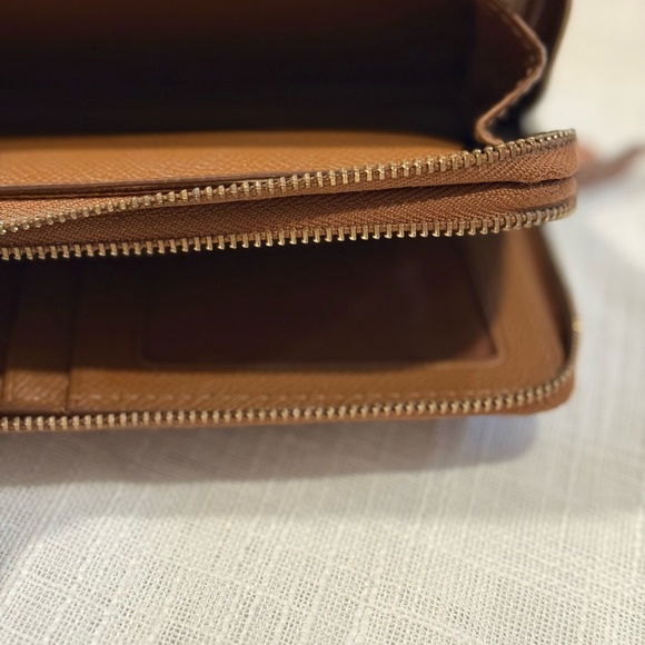 Coach Brown Leather Zip-Around Wallet | Classic Monogram Interior - Picture 7 of 7